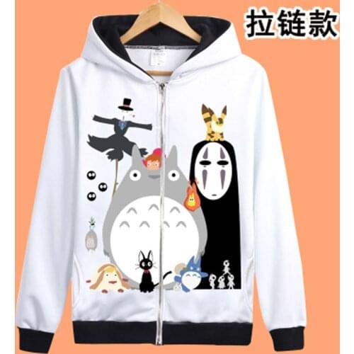 New Miyazaki Hayao hoodie Anime Totoro zipper Hooded Jacket Coat