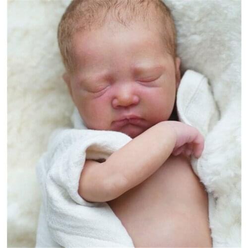 NPK 16inch Premie Baby Size Reborn Doll Kit Mariza Sleeping Baby Unfinished Doll Parts