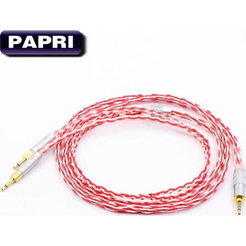 PAPRI HiFi DIY 4.4mm Replacement Wire 99.99997% OCC Silver Plated Earphone Upgraded Cables For Z5 Z7 ED8 HD700 D650 HE400i