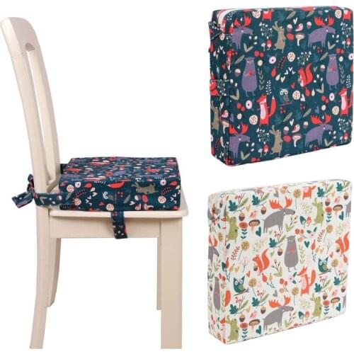 Portable Kids Baby High Chair Pad Booster Travel Dining Room Adjustable Detachable Washable Thicken Sponge Seat Cushion