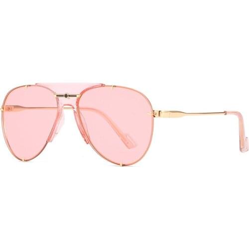 Classic Vintage Rimless Pilot Sunglasses Men Women 2021 Fashion Luxury Brand Designer Travel Driving Oversized Sun Glasses Male