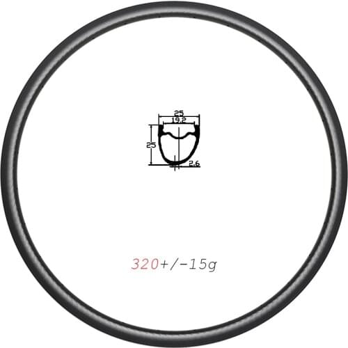 SPDSF 320g SUPERLIGHT 25mm deep asymmetric V brake road carbon rims 700C clincher tubeless 25mm wide 16H 18H 20H 21H 24H 28H 32H