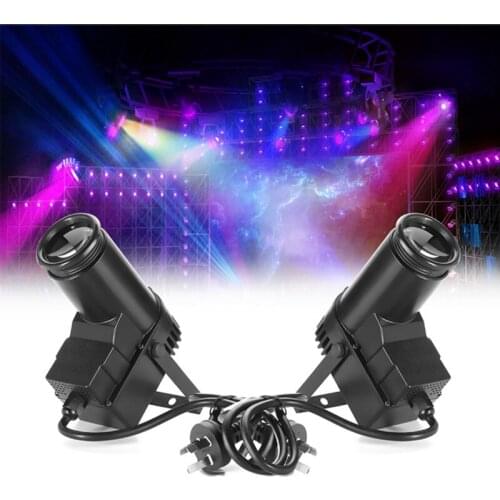 2 Pcs/lot RGBW LED Stage Lighting Pinspot Beam Light Professional DMX Spotlight DJ DISCO Party lights Full color KTV Bar effects