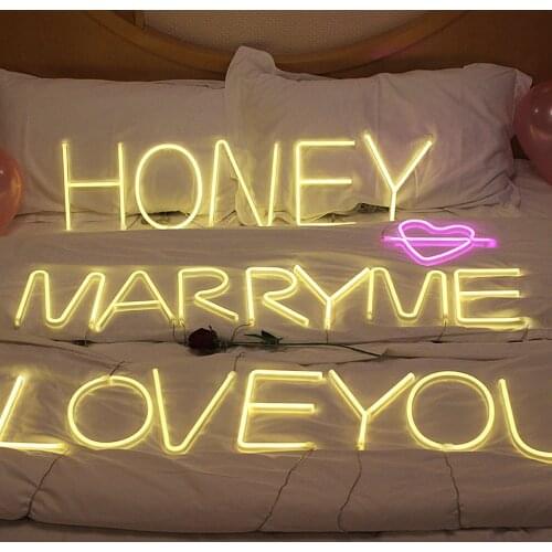 LED 26 Letters Number Night Light Neon Alphabet Lamp Change For Birthday Wedding Party Holiday DIY Bedroom Wall Hanging Decor