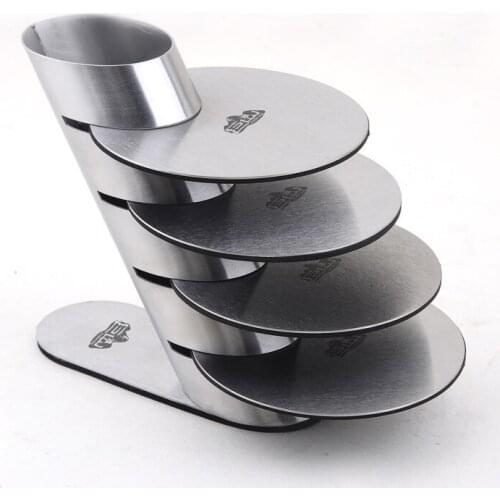 4pcs/set creative home supplies 304 Stainless steel coasters metal cup mats pads with holder J3010