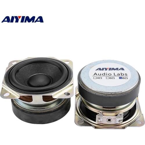 AIYIMA 2Pcs 2.5 Inch Full Range Mini Speaker Units 8 Ohm 10W Sound Amplifier Music Speaker Driver Loudspeaker DIY Home Theater