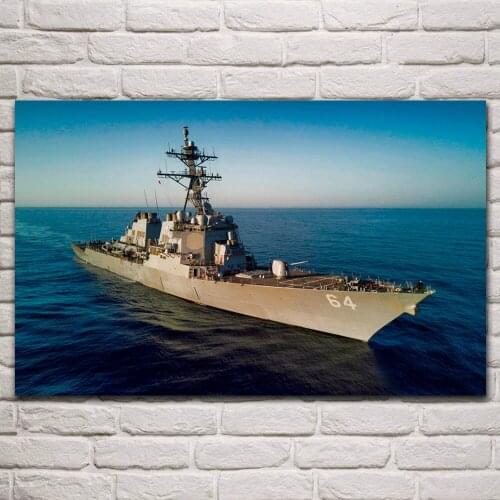 Uss carney ddg 64 destroyer us navy warships artwork living room home art decor wall print fabric poster KP986