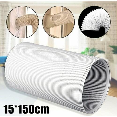 15*150cm Exhaust Hose Pipe Flexible Air Conditioner Vent Hose Duct Outlet Steel Wire For Portable Air Conditioner 6\'\' Diameter