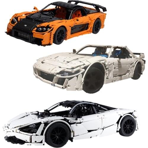 High-Tech Speed Champions RX-7-Veilside Fortune Super Sports Racing Car Model Building Blocks DIY Vehicle Collection Bricks Toys
