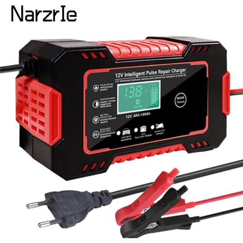 Car Battery Charger 12v 6A Pulse Repair LCD Display Smart Charge AGM Deep Cycle GEL Lead-Acid Automatic Fast Power Charging New