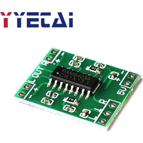 2PCS Green board PAM8403 power amplifier board Class D 2x3w ultra-miniature digital power amplifier board DD