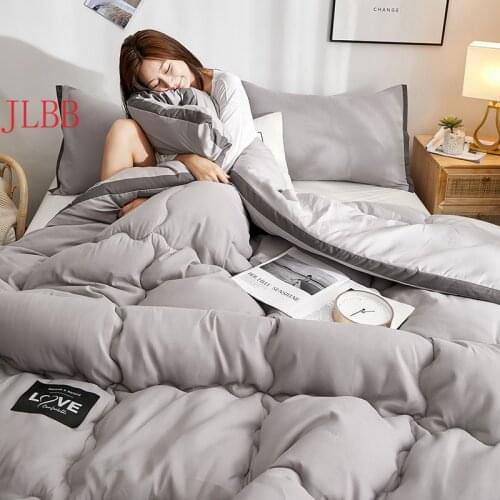 Japanese Style Winter Duvet 3D Black Side Thicken Quilts 220*240cm Home Textile Bed Sleeping Cover Soft Blankets Warm With Label