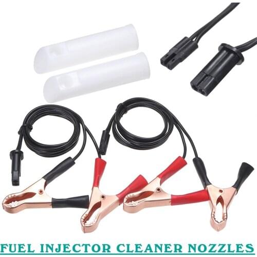 1set Vehicle Fuel Injector Flush Cleaner Adapter Car Cleaning Tool With 2 Nozzles Clean Car Motorcycle Fuel Injectors Parts