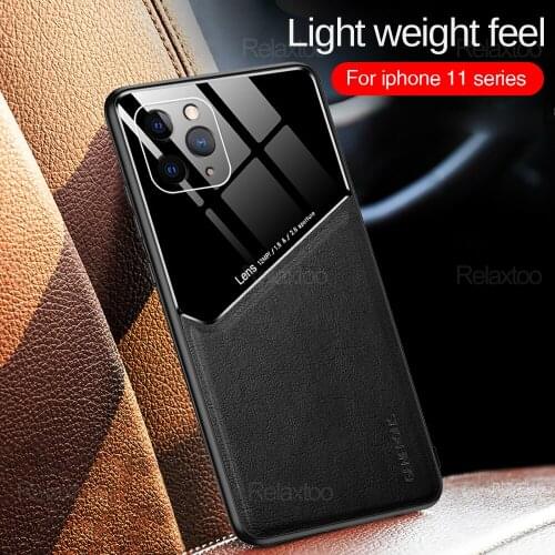 Luxury Shockproof Business Leather texture Case For iPhone 12 mini 11 Pro X XS Max XR 7 8 Plus iPhone12 Car Holder Cases Cover