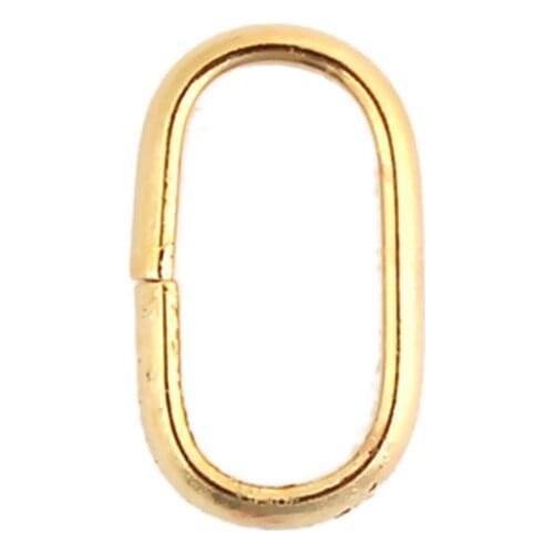 DoreenBeads Fashion Stainless Steel Opened Jump Rings Findings Oval Gold Color Jewelry DIY Charms Findings 12mm x 7mm, 2 PCs