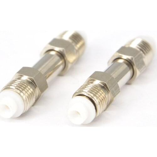 2 Pieces RF Coaxial Adapter FME Female Jack to FME Female Jack Coupling Nut Straight Nickelplated Connector