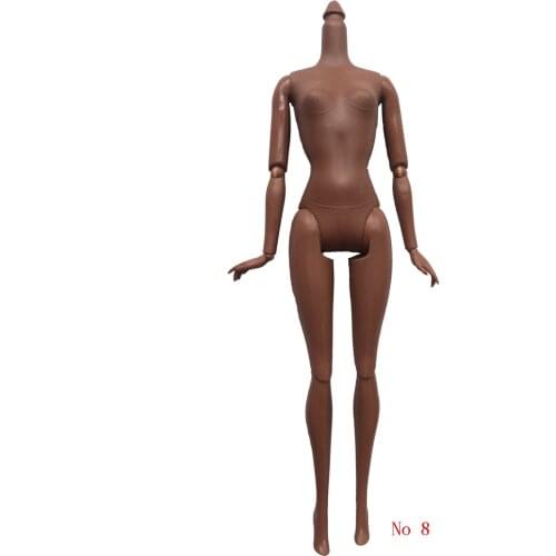2pcs 11inches Black Nude Doll Body 11Joints Moveable Naked Body for 29cm Doll High Quality DIY Joints Doll Accessories Girl Gift