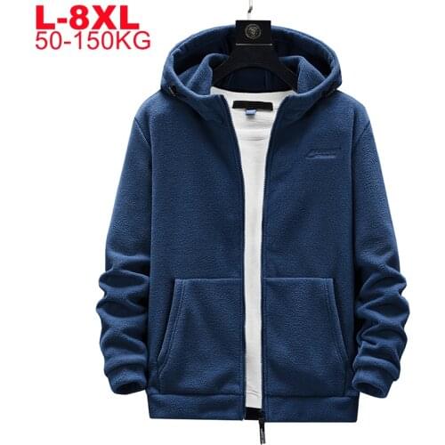 8xl 7xl 6xl Hooded Jacket Windproof Men Winter Autumn Casual Softshell Jackets Large Size Mens Fleece Jacket Outdoor Coats Male