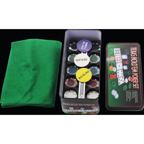 2018 Hot Explosion Tinplate Box Chip Set New multicolor chips