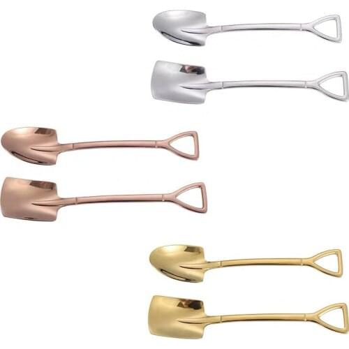 10pc Water Melon Shovels Scoops Forks 15cm stainless Steel 304 Ice cream pudding salad dessert spoon appetiser wedding flatware