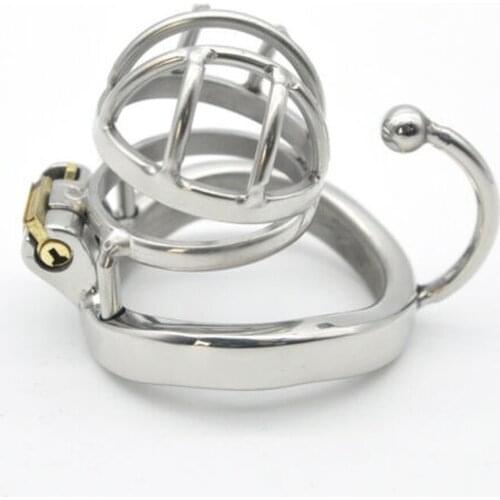 Stainless Steel Male Chastity Small Cage with Base ArcRing Devices C273 chastity chastity belt chastity cage