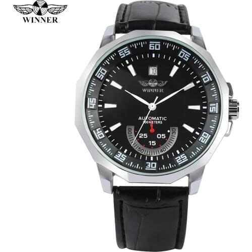 Mens Watches Top Brand Luxury Automatic Mechanical Watch Stainless Steel Case Leather Strap Watches for Teenagers Watch for Male