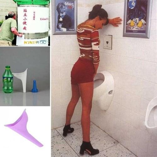 New Design Women Urinal Outdoor Travel Camping Portable Female Urinal Soft Silicone Urination Device Stand Up & Pee