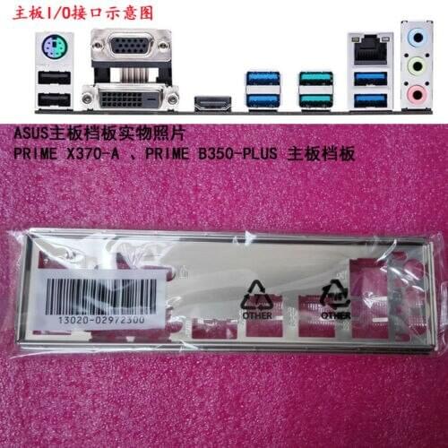 Original IO I/O Shield BackPlate Blende Bracket For Asus PRIME X370-A , PRIME B350-PLUS