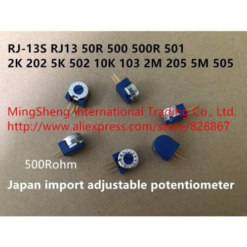Original new 100% RJ-13S RJ13 50R 500 500R 501 2K 202 5K 502 10K 103 2M 205 5M 505 adjustable potentiometer (SWITCH)