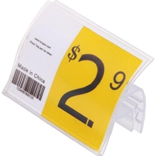 PVC plastic shelf sign frame clips grip label price tag POP banner holder clamp price card frame strip data strip shelf talker