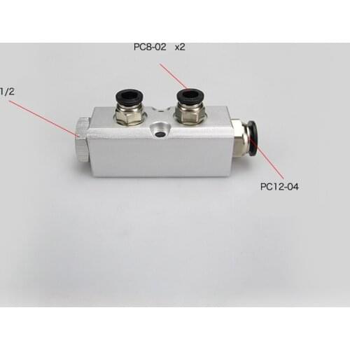 30x30mm WxH 2 3 4 5 6 7 8 9 10 Way 3-11 Ports Pneumatic Fitting Manifold Block Splitter With 8mm 12mm Coupler End Plug