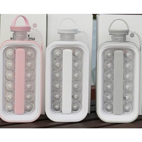 Portable Ice Hockey Kettle 2 In 1 Frozen Ice Cube Mold Ice Hockey Kettle with Lid Quick Freezer Cold Water Box Ice Tray