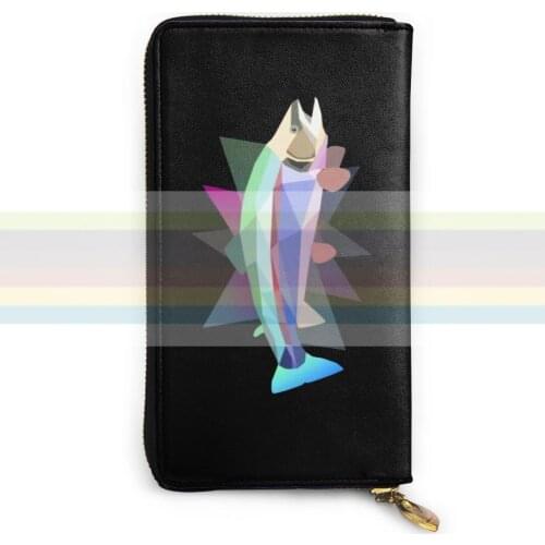 Rainbow Trout Best Gifts Tee new mens and womens smart leather wallet credit card bank card bag. Long mobile wallet