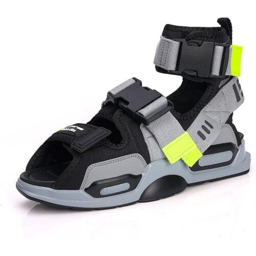 Unisex Summer High Top Ankle Strap Sandals Men Gladiator Sandals Outdoor Casual Sandals Shoes Men Sandales Homme 2020 Slides