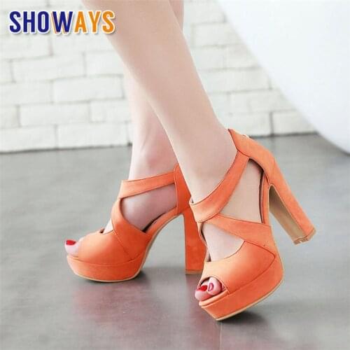 Women Platform Sandals Super High Heels Black Pink Casual Party Office Cross Strap Zipper Summer Female Peep Toe Gladiator Shoes