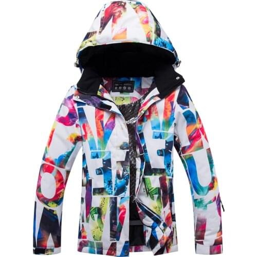 Outdoor windproof waterproof snowboard jacket Women models winter warm breathable high quality ski shirt Women free shipping