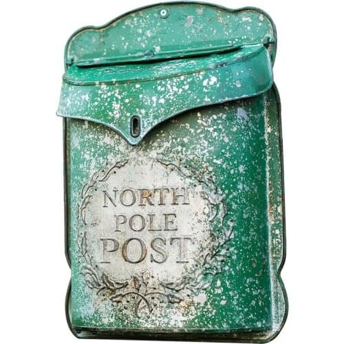 Outdoor Cast Iron Wall-Mounted Mailbox Vintage Postcard Newspaper Nordic Style Mailing Boxes For The Garden And Decoration