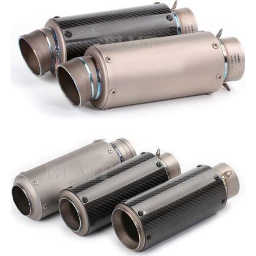 51mm 60mm Universal Motorcycle Exhaust Pipe Muffler Escape moto Titanium Alloy Carbon Fiber Silencer For S1000RR CBR1000RR