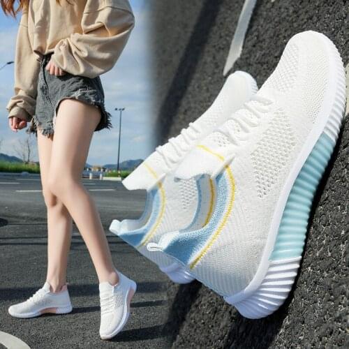 2021 Summer Women Shoes Mesh Light Breathable Women Sneakers Flats Casual Female Trainers Walking Shoes