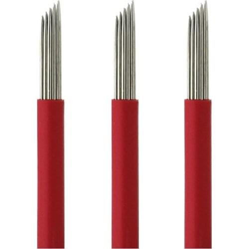 10pcs Laminas Tebori Microblading Circular Bevel R 19 pins Round Liner Blades 19RL Tattoo Needles For Permanent Makeup Eyebrow