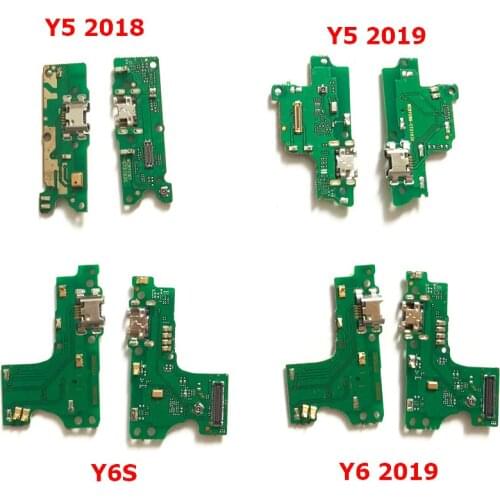 10Pcs/lot USB Charger Charging Dock Port Connector Flex Cable For Huawei Y6 Y5 Y7 Pro Y9 Prime 2017 2018 2019 P Smart Repair