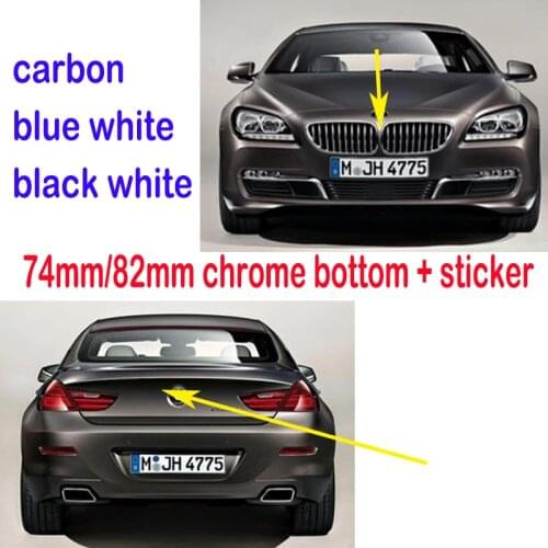 2 pieces of 74/82mm carbon fiber badge front and rear logo For BMW X5 E70 X6 E71 x3 E83 E81 E46 F45 F46 F32 f33 F34 E60 G30Logos