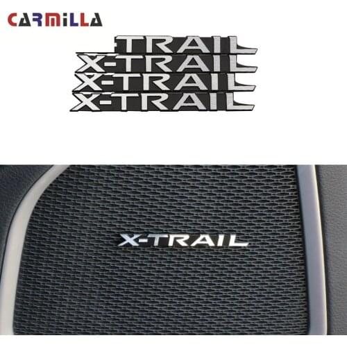 4Pcs Car Audio Speaker Stickers Car Styling Badge Logo Decoration for Nissan Xtrail X-trail T32 Rogue 2014 - 2020