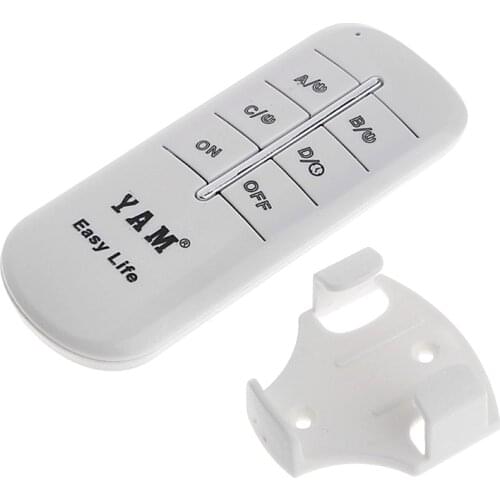 4 Way ON/OFF 220V Wireless Receiver Lamp Light Remote Control Switch