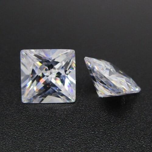 50pcs/Lot Free Shipping 12x12mm Pick Colors Square Cut Loose CZ Synthetic Gem Cubic Zirconia Stone