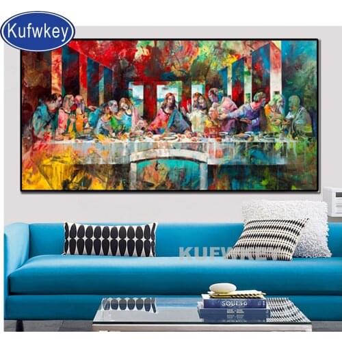 Full round square diamond embroidery icons"Jesus Last Supper"diamond painting mosaic 3d pictures of rhinestones Christian faith