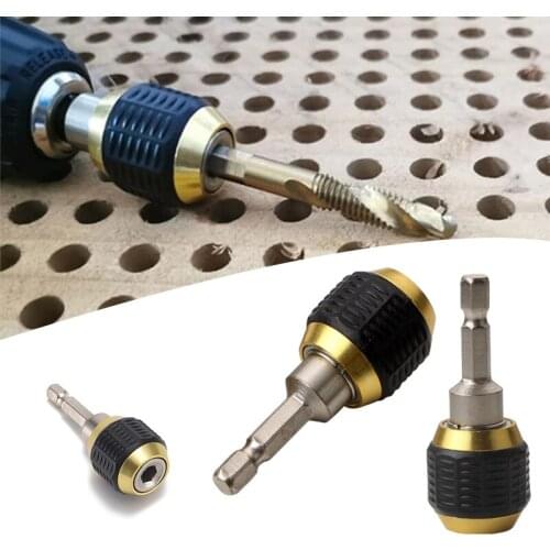 Hexagonal Shank Quick Coupling 1/4 Inner Hex self-locking Connecting Rod Drill Bit Holder Drill Chuck Adapter Power Tool Home