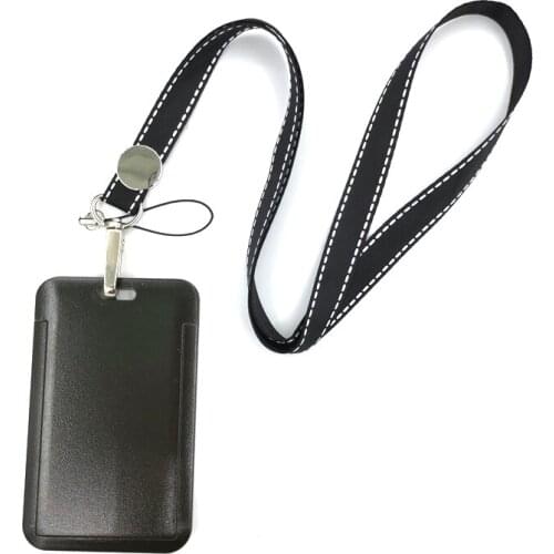 Black Color Credit Card ID Holder Bag Student Women Travel Bank Bus Business Card Cover Badge Accessories Gifts