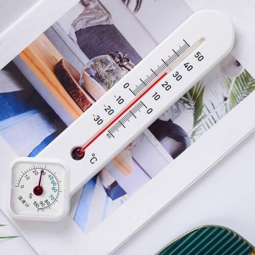 Indoor Temperature Humidity Gauge Meter Measure Tools Analog Vertical Thermometer Hygrometer for Sauna Room Greenhouse 255x68mm