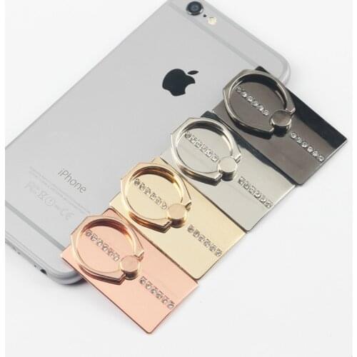 Diamond Mobile Phone Holder Ring Buckle Diamond-studded Long Diamond Ring Holder Full Metal Universal Mobile Phone Holder